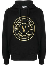 Versace Jeans Chic Black Hooded Sweatshirt -   -  Versace Jeans.